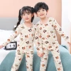 Autumn and winter Derong thermal underwear, children's thermal underwear and long Johns set, girls' comfortable home round-neck pajamas, boys' delivery service Specification image